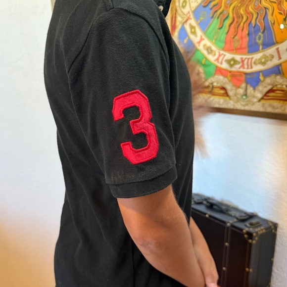 Preowned, PoloRalphLauren, black rugby collar shirt, boys size M (10/12) - Picture 3 of 5